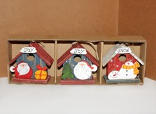3 Casa casetta albero di Natale decorazione addobbo Christmas 