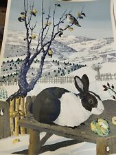 Serigrafia Il Coniglio E Il Passero Enzo Bellini Firmata Anno 1985 LEGGI...