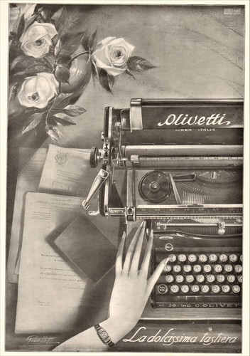 Pub 1929 olivetti m20 macchina - olivetti,