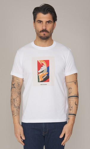 Shirt trussardi con - t-shirt, stampa