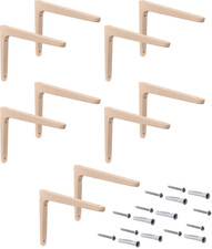 10 Supporti Angolari In Legno Per Mensole Da Muro In Faggio