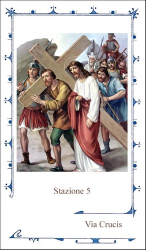 Santino holy card - via, crucis