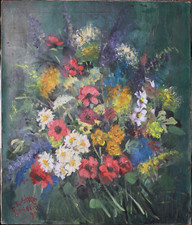 fiori di campo Quadro dipinto olio su tela 60x70 cm cat 216