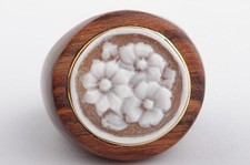 Anello cammeo legno oro giallo