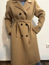 Cappotto Pep Rose Piacenza cammello e alpaca - fatto a mano Italia - cintura lunga doppiopetto