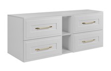 Armadio Armadietto Mobile Lavandino Appoggio Sottolavabo 140 cm CLASSIC Bianco