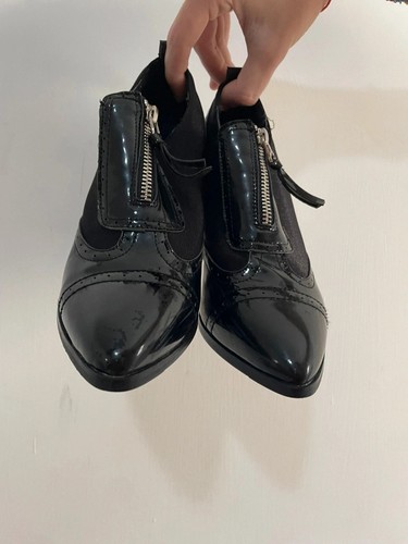 Ankle boot neri vernice con - ankle,