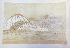 MUŠIČ ZORAN (1909 - Venezia, 2005) PAESAGGIO acquatinta su carta Arches anni '70