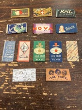 Lotto numero 13 differenti confezioni in carta per lamette da rasoio anni’20-30