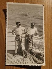 19975. Foto Uomini in barca 1950 Capri 13,5x8,5