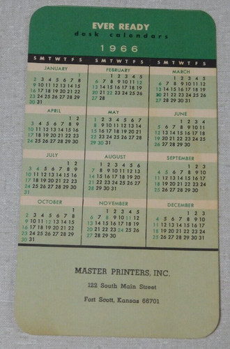Calendario scrivania 1966 - da,