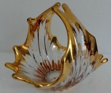 Centro tavola in vetro oro a