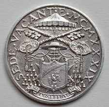 Città del Vaticano Sede Vacante 5 Lire 1939 KM#20 xf Rara