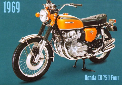 Carte postale moto - carte, honda