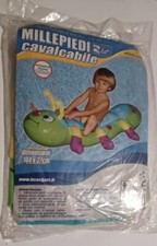 MATERASSINO/CANOTTO MILLEPIEDI GONFIABILE/CAVALCABILE cm.104X37+SALVAGENTE BIMBO