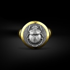 Anello uomo antico scarabeo - uomo,