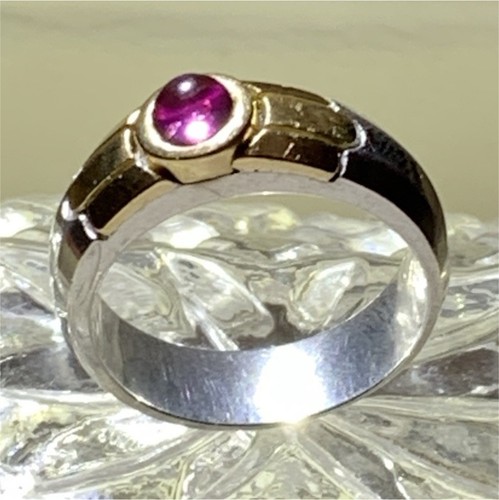 Anello cabochon rubino - , vintage