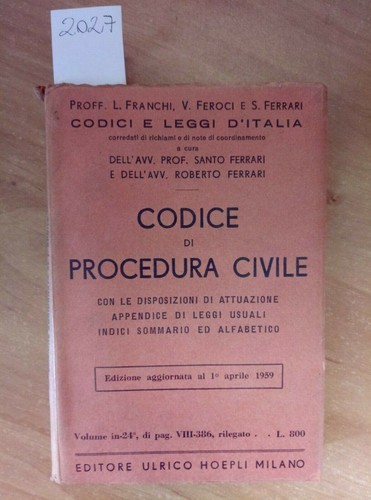 Codice procedura civile - codice,