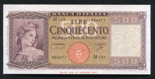 Pick 80b 1961 500 - 1961, lire
