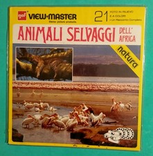VIEW MASTER GAF  "ANIMALI SELVAGGI DELL' AFRICA" (ND 111 I) NUOVO SIGILLATO