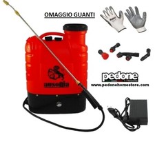 POMPA A SPALLA IRRORATRICE A BATTERIA LT.16 10AH LITIO AUSONIA AUTONOMIA 9H+OMAG