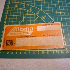 ADESIVO STICKER kleber vintage etichetta alitalia cargo system