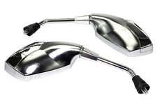 Coppia Specchietti Speed Chrome Opaco per Yamaha DT FJ FS FZ MT RD SR TDM XJ XJR