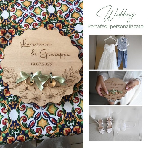 Portafedi legno smerlato - in,
