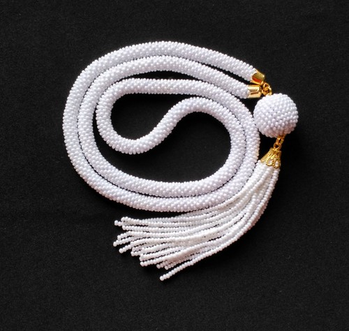 Collana lunga fatta mano - lunga, a