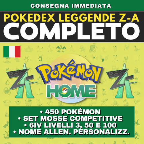 Leggende pokémon home - pokémon, z-a