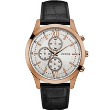 Guess Orologio Watch Man Uhr Boy Hudson W0876G2 Marrone Crono Oro Rosa Ramato