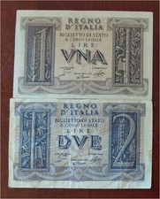 Lotto 1-2 Lire Impero 1939