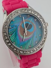 Accutime Peacock Feather Dial