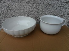 LOTTO DI UNA BACINELLA E UN PITALE VASO IN CERAMICA DI LAVENO ANNI 50/60 VINTAGE