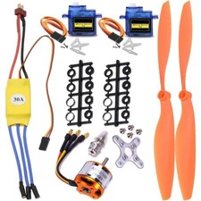 Kit motore brushless RC A2212 1400KV con ESC 30A, microservo ed elica 8060