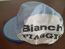 CAPPELLO CAP VINTAGE '70 CYCLING CICLISMO BIANCHI PIAGGIO. CIMELIO DELL'EPOCA