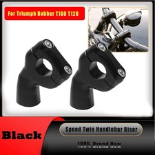 For Triumph Bobber T100 T120 Speed Twin Handlebar Riser Clamps Black/silver