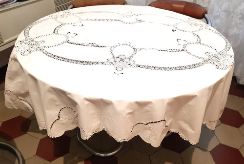 Antica tovaglia ecru primo - ,