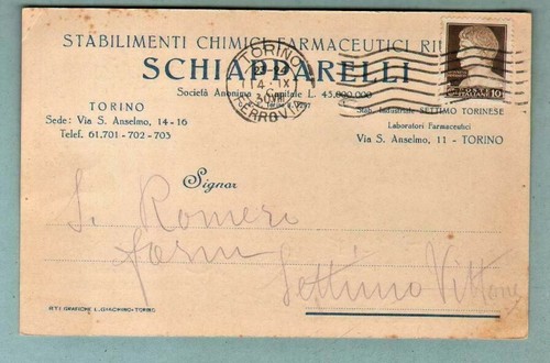 Cartolina postale stabilimenti - cartolina,