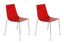 sedia per la casa cucina in metallo e policarbonato (set 2PZ) WIND 