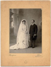 Palermo Bella foto vintage originale di matrimonio Giuseppe Incorpora 1900 XL577