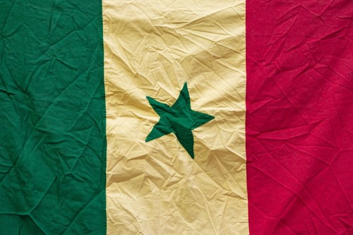 Bandiera del senegal vintage - del,