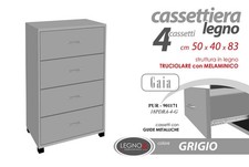 CASSETTIERA MODERNA 4 CASSETTI