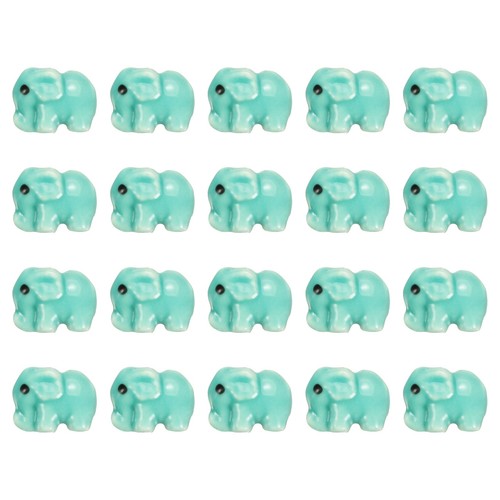 Porcelain elephant beads - elephant,