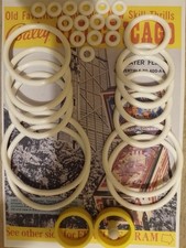 FLIPPER-BALLY -OLD-KIT ELASTIQUES-CAOUTCHOUC-DOIGT DE BATTEUR JAUNE- CHICAGO