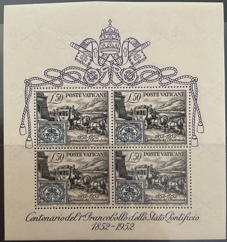 Vaticano 1952 foglietto