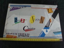 BROCHURE VESPA 50 AUTOMATICA PIAGGIO OLD SCOOTER MADE IN ITALY