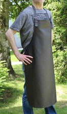 Super Griglia Grembiule, Vera Pelle, Liscia Cuoio, Pratico, Nero Speciale