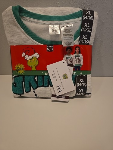 Grinch kids sweatshirt - grinch, xl