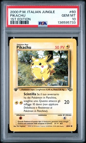 Pikachu psa 10 jungle - psa,